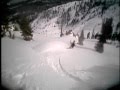 Backcountry snowboarding on Mt. Tallac
