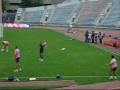 Présentation des dieux du stade à l'entrainnement