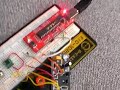 Gainerと赤外線センサーを使って、声で動かします。