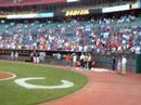 the van-dells singing the national anthem before a cincinnati reds game