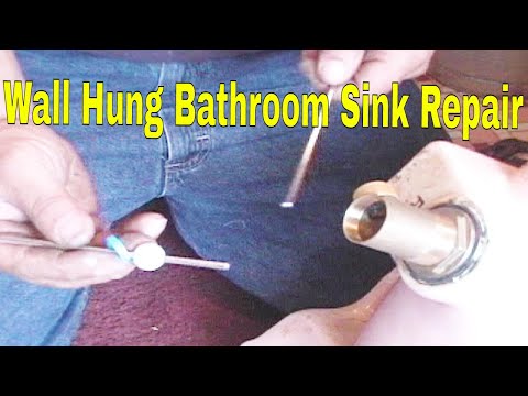 how to install a wall hung bathroom sink