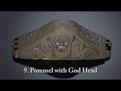 A sword’s silver pommel