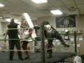 marion lawless vs cheezy x-treme. promo from new wrestling horizons (now part of the awa). the beloved mascot for the bangor mall pizza hut italian bistro is there (played by retaurant manager jason tocci) to promote their business, but he's suddenly interrupted by the evil marion lawless and his band of thugs. includes killer kyle krup, 
