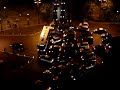 Great traffic chaos in paris at the 'Arc de Triomphe'