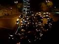 Great traffic chaos in paris at the 'Arc de Triomphe'