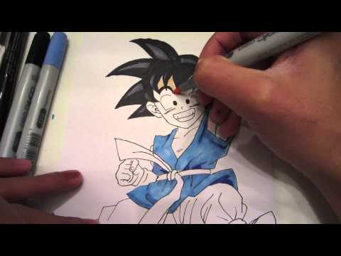 how to draw gt goku