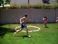 Kids playing in sprinklers Kids playing in sprinklers