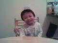 a 4 year old Adam enjoying his ice-cream