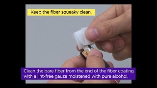 Cleaning the bare fiber