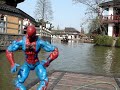 Spiderman Visits an Ancient Lake Town in Shanghai Spiderman Visits an Ancient Lake Town in Shanghai