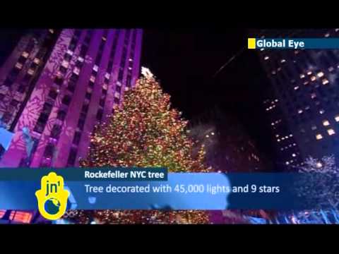Rockefeller Center Christmas tree lights up NYC: Manhattan tree decorated with 45,000 lights
