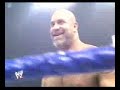 Goldberg,jackhammer to Brock Lesnar