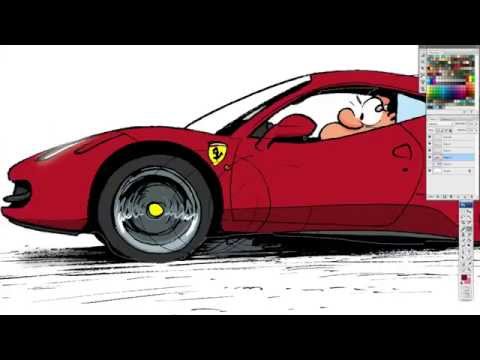 Pau- How to draw a Ferrari 458 Italia
