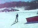 Adam Judd aka Framer doing a boardslide on a box at Killington, VT.