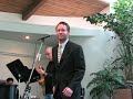 Matt Alber at Unity Church Santa Barbara March 29th, 2009. Matt came up to sing at Dorian and Pete's wedding on March 28th and then sang at church the next day. Matt has an outstanding voice, a humble spirit, and is easy on the eyes. His description of how he wrote Monarch was complemented by Rev. Linda's message, and her orange and black outfit. Santa Barbara and Unity Church are blessed to have this kind of talent in our midst! www.mattalber.com