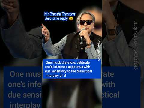 Mr.Sashi Tharoor's reply to a reporter about ..|#sashitharoor #englishspeaking #news #inshotpro