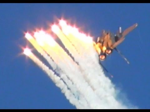 F-15 & F-16 Air-to-Air/AGG demonstration@Nellis AFB Air Show 2012