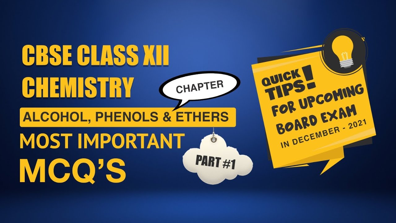 MCQs for Chemistry Alcohol, Phenol & Ether)- Part 1