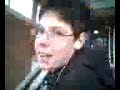 dave gets hit in the stomach and his voice cracks when he's tryin to find his ipod
