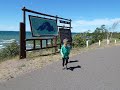 Visit by twin sisters to Great Sand Bay on Lake Superior, the Brockway Mountain scenic overlook (with views of Isle Royale) and Copper Harbor (terminus of US Hwy 41) in Keweenaw County, Michigan.