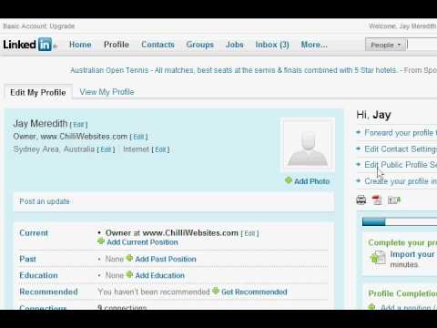 how to provide a link to my linkedin profile