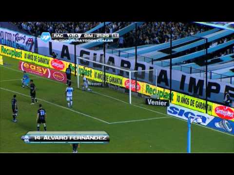Gol de Álvaro Fernández. Racing 0 Gimnasia 1.Fecha 14.Torneo Final 2014.Fútbol Para Todos