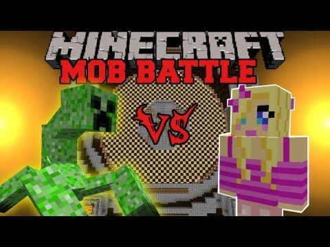 Girlfriend Vs. Mutant Creeper - Minecraft Mob Battles - Arena Battle - Mutant Creature Orespawn Mods