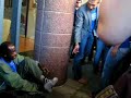 isaac hanson gave his shoes to a homeless man in baltimore during a walk to raise awareness for folks who cannot afford shoes, especially in africa.

if you purchase any pair of shoes at http://www.tomsshoes.com a pair of shoes will also be sent to someone who greatly needs a pair in africa.  check it out.  help someone in need!