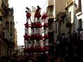 Colla Jove of Valls Performing a magnificent grand human tow