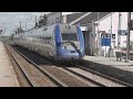 Highlights from an hour on Auray station (Gare) in Bretagne Filmed in July 2010, Featuring SNCF TGV and TER En Region Bretagne and the local service from Quiberon.