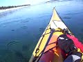 kayaking through sheet ice