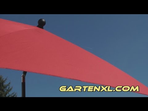 Sonnenschirm / Rechteck-Sonnenschirm von Gardenline bei Aldi Süd (Bedienung, Anleitung)