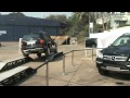 Mercedes Benz GL-350 and ML-350 tackling an obstacle course