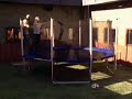 BB7 Will and Janelle having fun on trampoline