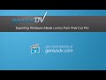 Exporting Windows Media (.wmv) from Final Cut Pro