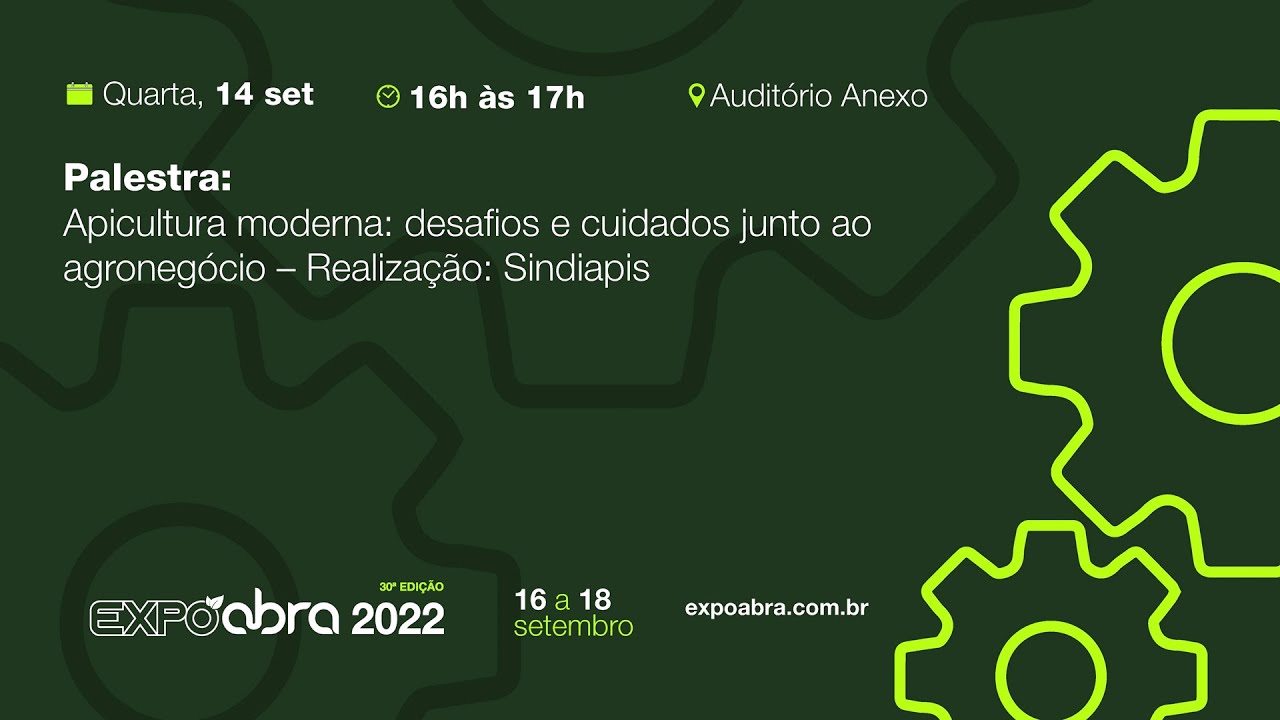 Palestra: Apicultura moderna: desafios e cuidados junto ao agronegócio.