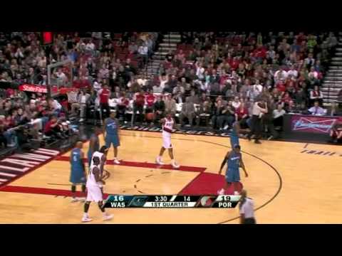 Nicolas Batum scores and one against Wizards