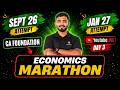 🔴 Live : CA Foundation Economics Marathon Day 3  | Sept 26 & Jan 27 | Prof. Shashikiran