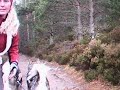 Sasha and Tia taking me across the Scottish mountains on the SHCGB Trek, January 2009. Fabulous fun! This was part of an eleven mile route through forest, across a goat trail, around lochs - and the girls just love it. Oh and the squealing - thats me!