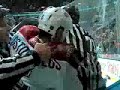 Tom Kostopoulos tackles Mike Van Ryn Tom Kostopoulos tackles Mike Van Ryn