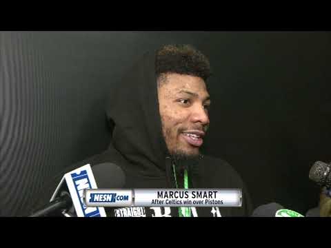 Video: Marcus Smart reacts to the Celtics win over the Pistons