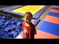 Cameron jumps in ball pit