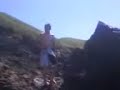 lloydy jumps into blue pool