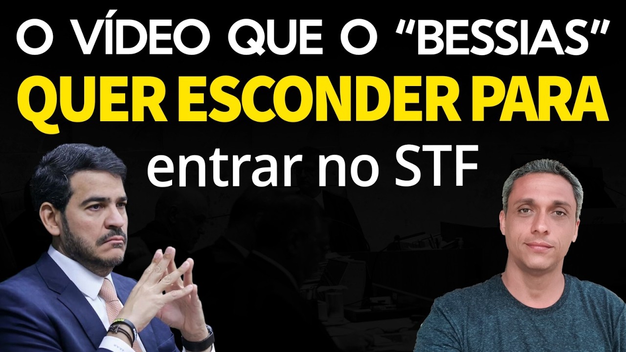 Pior que MORAES!! O vídeo que MESSIAS do LULA quer esconder para entrar no STF