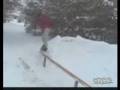 Rail face plant - face plant, rail, snow, snowboarding, painful