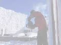 Boiling water to snow in hurricane force winds.