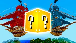 Minecraft "RED VS BLUE SKY SHIP BATTLE!" Lucky Block PVP w/ The Pack!