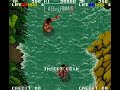 attract mode demo for the third installment of snk's ikari warriors series. personally i found this one to be quite good, although i personally prefer the nes port because of the scuba diving stage which isn't seen in the arcade version. interesting facts: *although this only applies to the nes port's intro, this marks the first appearance of heidern, the commander for ralf and clard