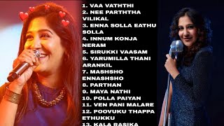 Shweta Mohan Hits  love songs ❤  Jukebox tamil  