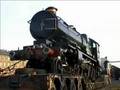 4073 Caerphilly Castle arrives by road at Swindon